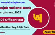 Punjab National Bank Officer Recruitment 2022 – Apply Offline for 103 Posts