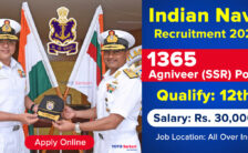 Indian Navy Recruitment 2023 –  Apply Online For 1365 Agniveer (SSR)  Posts