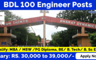 BDL Recruitment 2023 – Opening for 100 Engineer Posts | Apply Online